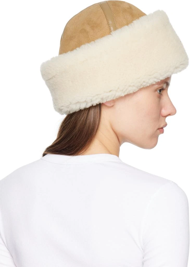 Totême Beige Shearling Winter Hat 3