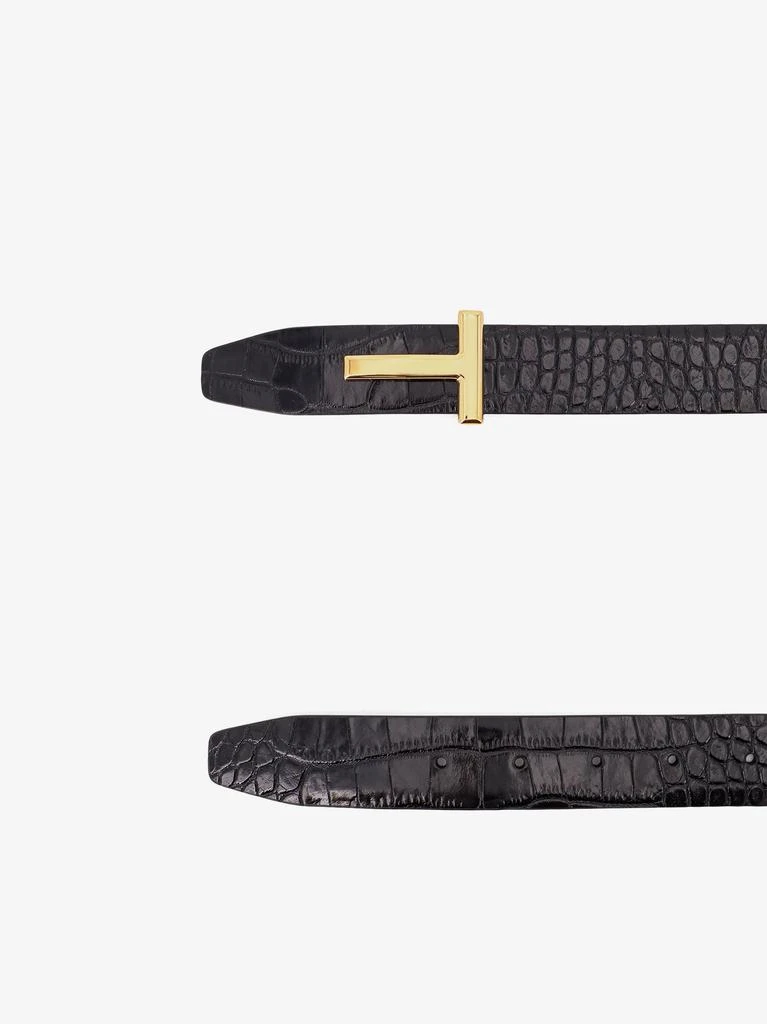 Tom Ford Reversible leather belt with crocodile-print 2