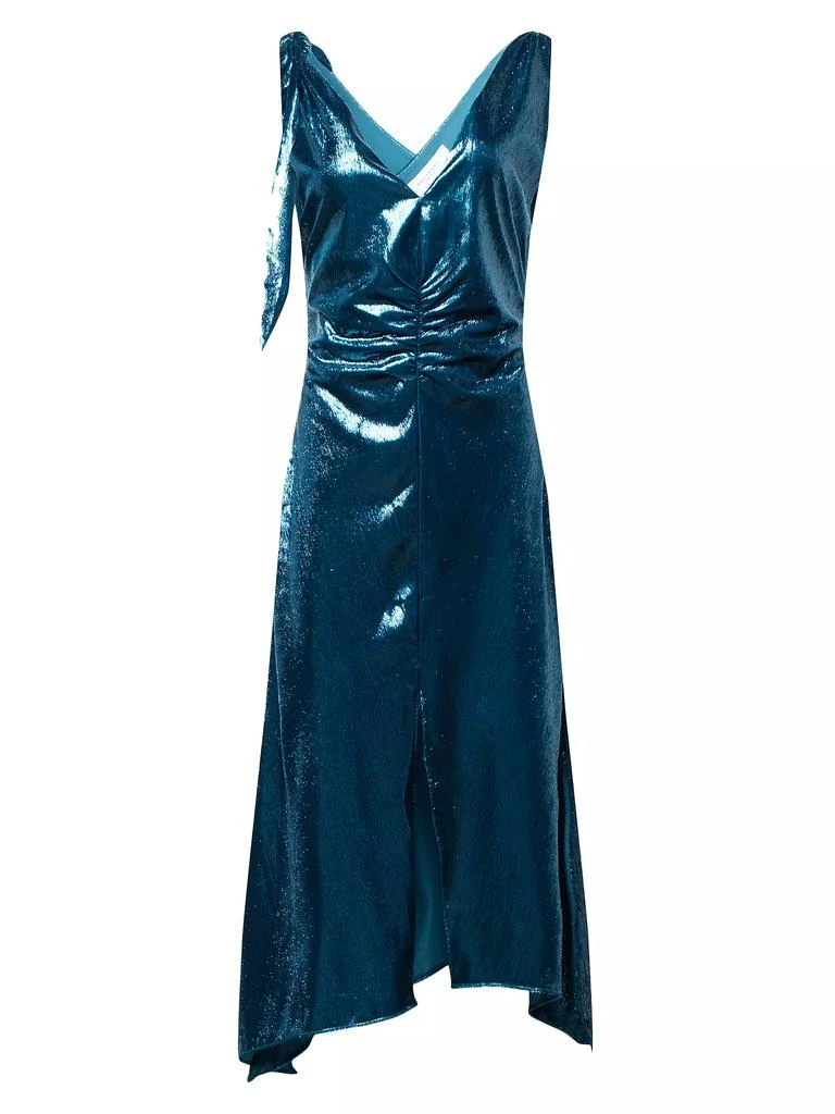 Equipment Zoe Metallic Midi-Dress 1