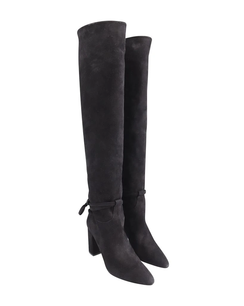 Aquazzura Milano 85 Boots in Black Suede 2