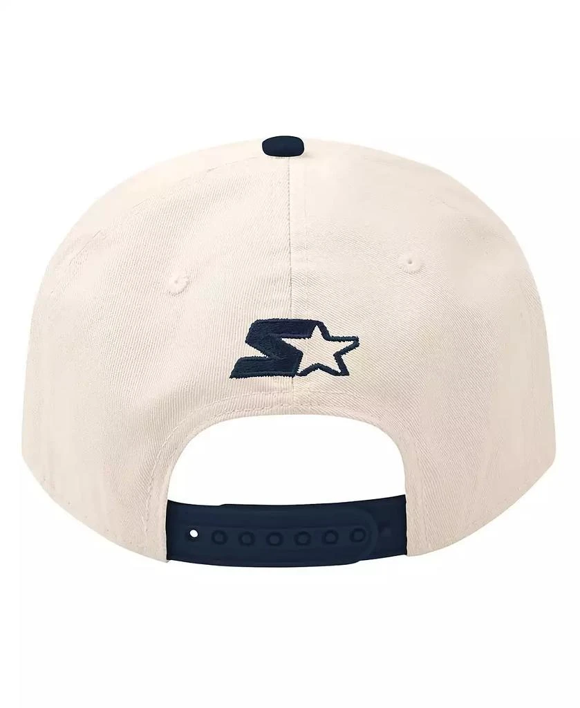 Starter Men's Cream/Navy Boston Bruins Blue Wave Classic Adjustable Hat 4