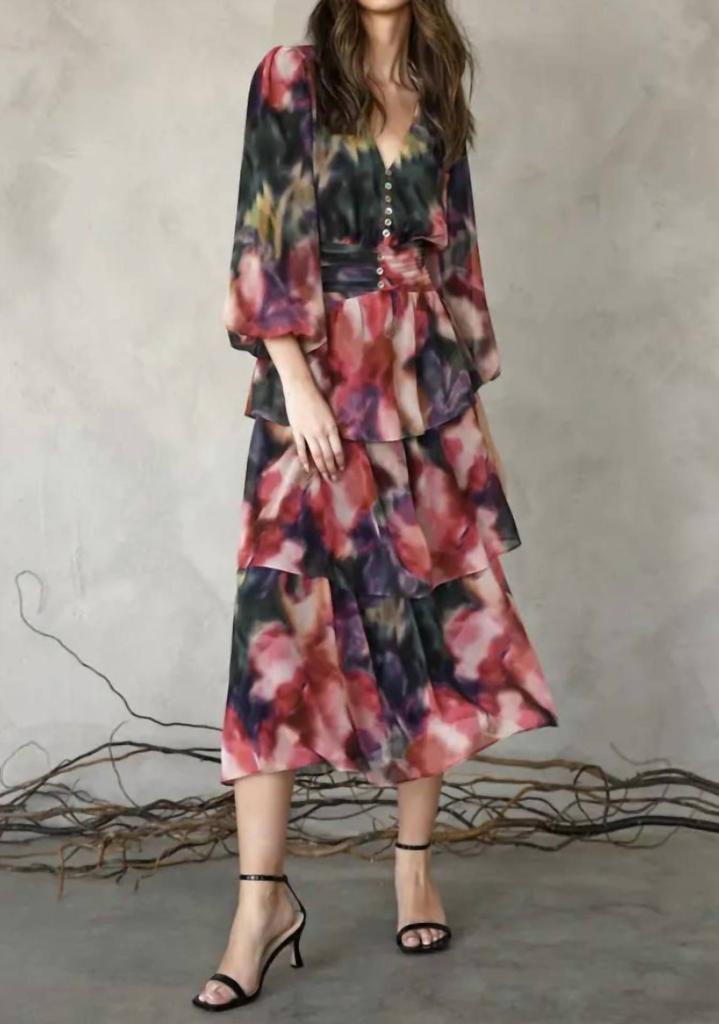 Adelyn Rae Adelyn Rae - Cherly Tiered Midi Dress