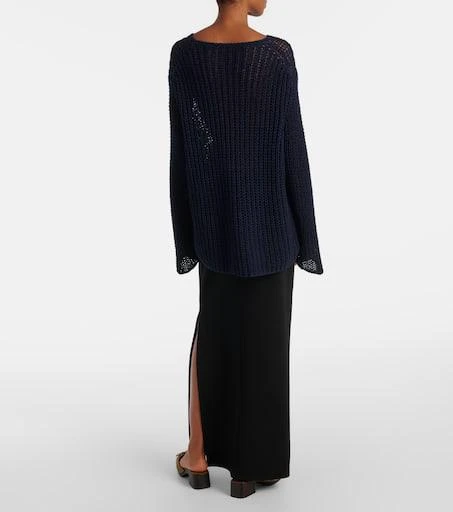 Khaite Elowen open-knit cotton-blend sweater 3