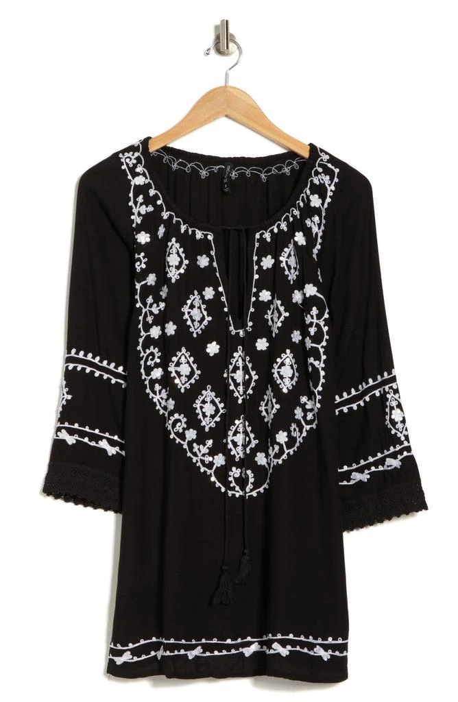 BOHO ME Embroidered Sequin Cover-Up Tunic 3