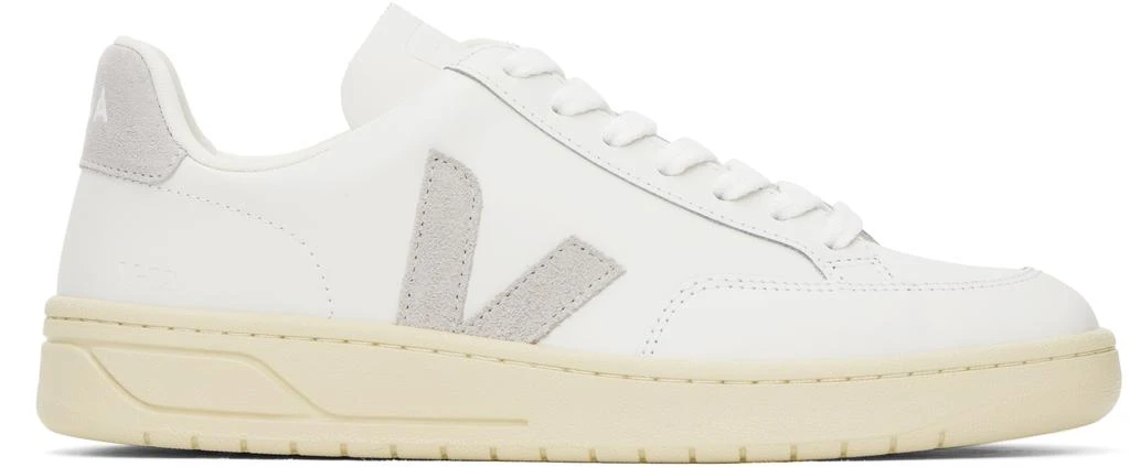 Veja White V-12 Leather Sneakers 1