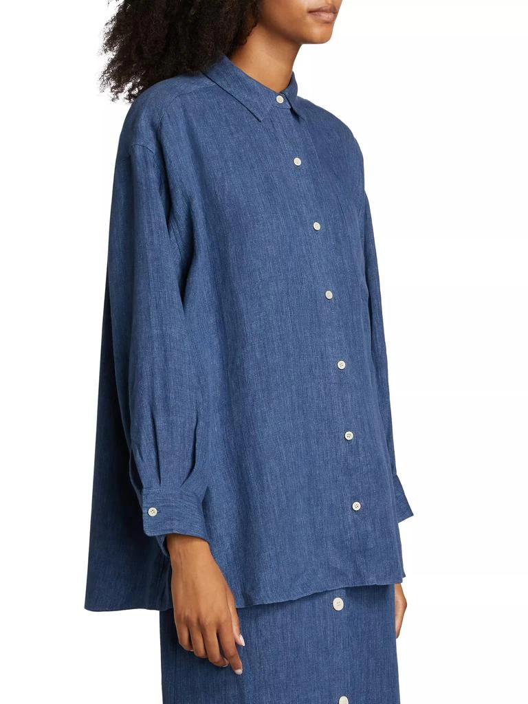 Jenni Kayne Relaxed Silk Oversized Button-Up Shirt 4