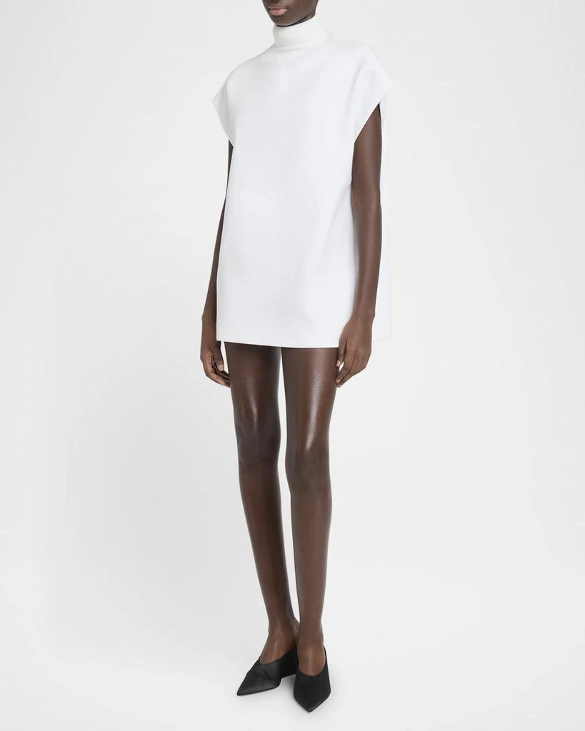 Alaia High-Neck Short-Sleeve Mini Tunic Dress 4
