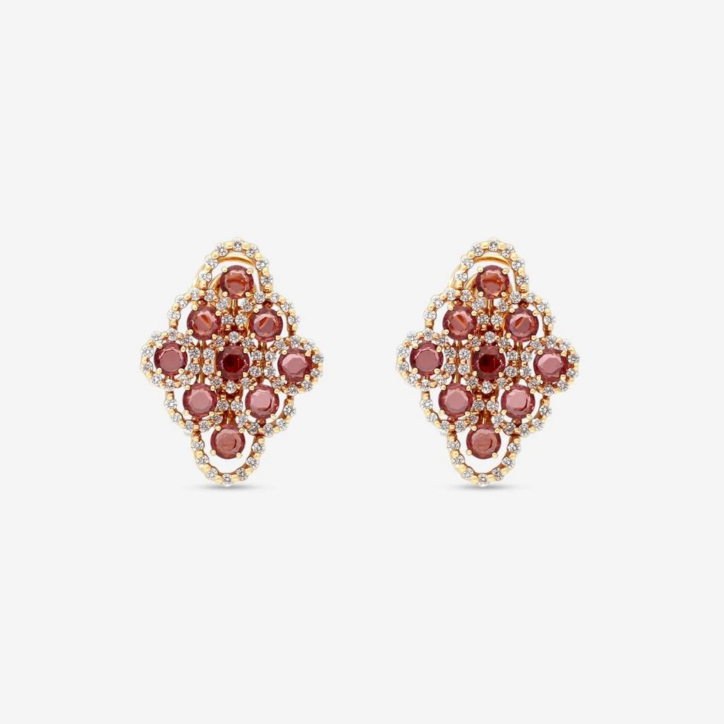 Damiani Damiani 18K Rose Gold Diamond 
Granate Earrings 20028325-copy 2