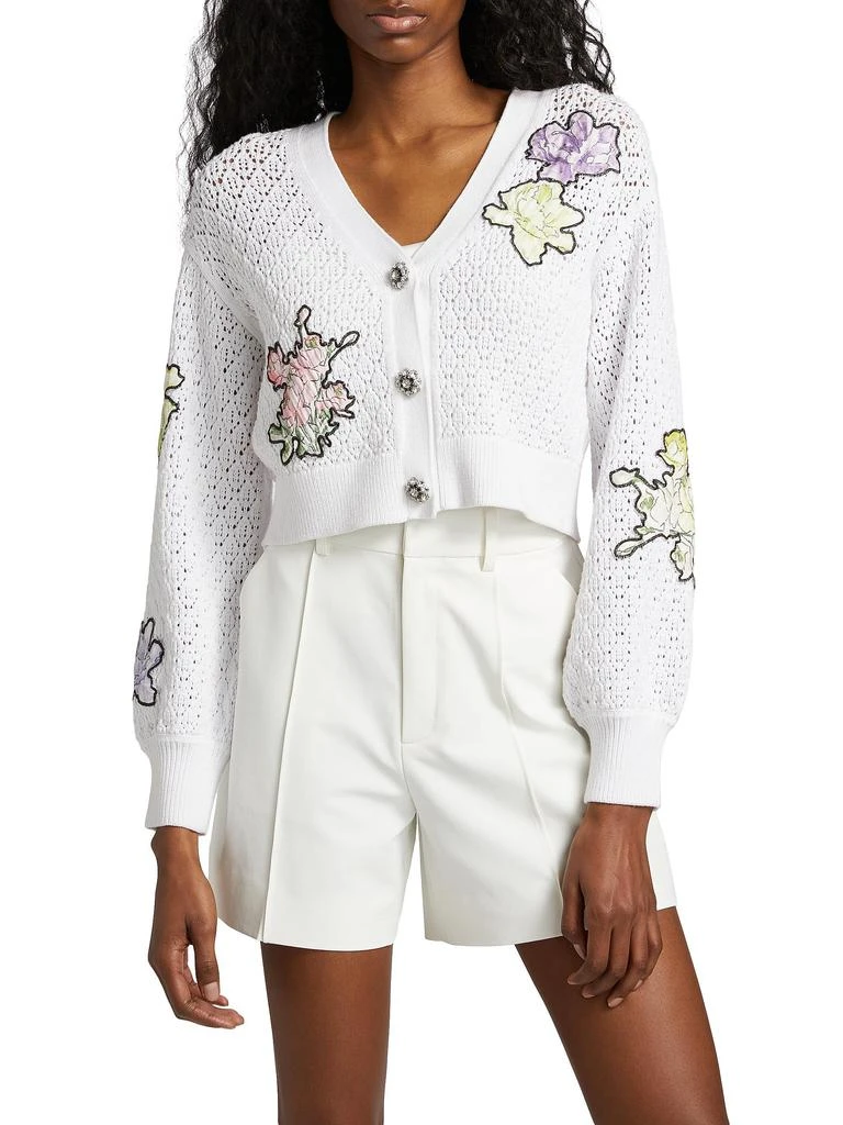 Cinq à Sept Opal Embroidered Cardigan new arrivals
