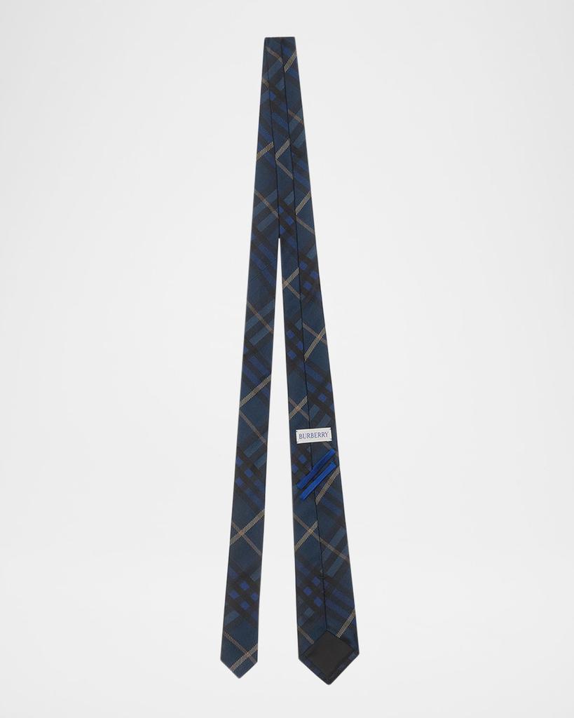 Burberry Men's Plaid Check Silk Tie, 7cm