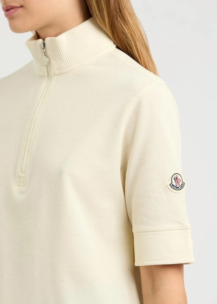 Moncler Half-zip piqué cotton T-shirt 5