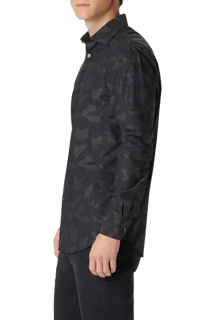 BUGATCHI Axel Shaped Fit Abstract Print Stretch Cotton Button-Up Shirt 7