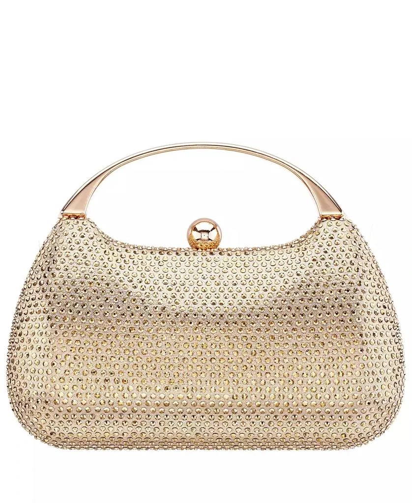 Nina Crystal Minaudiere with Metal Handle 8