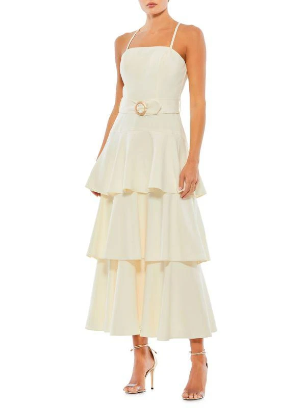 Mac Duggal Belted Ruffle Midaxi Dress 1