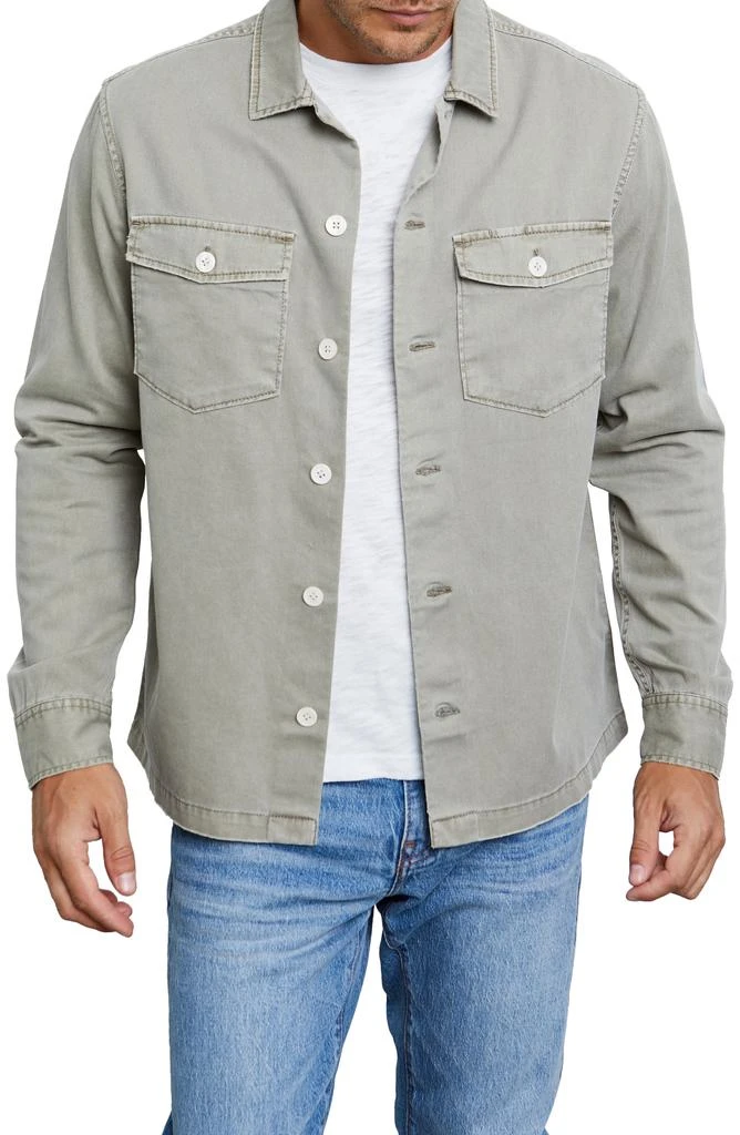 Rails Garment Washed Cotton Button-Up Military Shirt 1