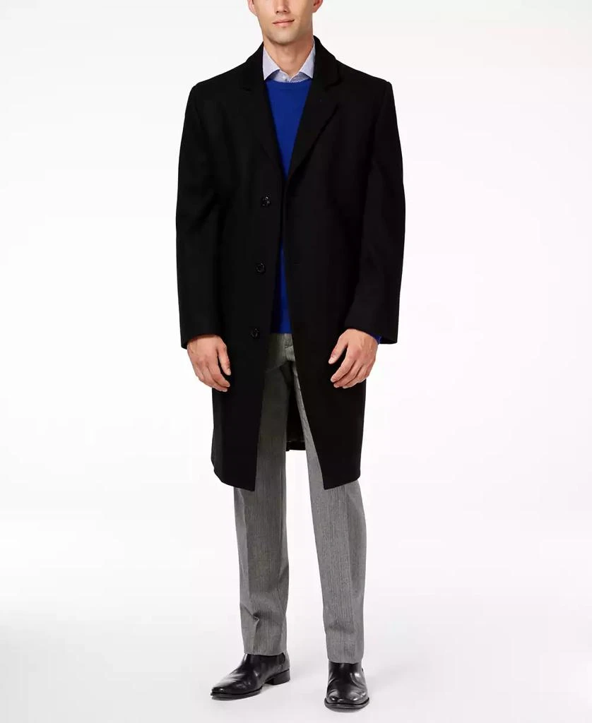 London Fog Big and Tall Signature Wool-Blend Overcoat 1