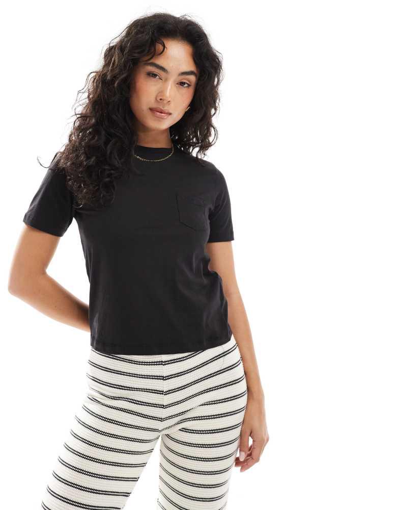 Brave Soul Brave Soul cotton rich short sleeve t-shirt with pocket detail in black