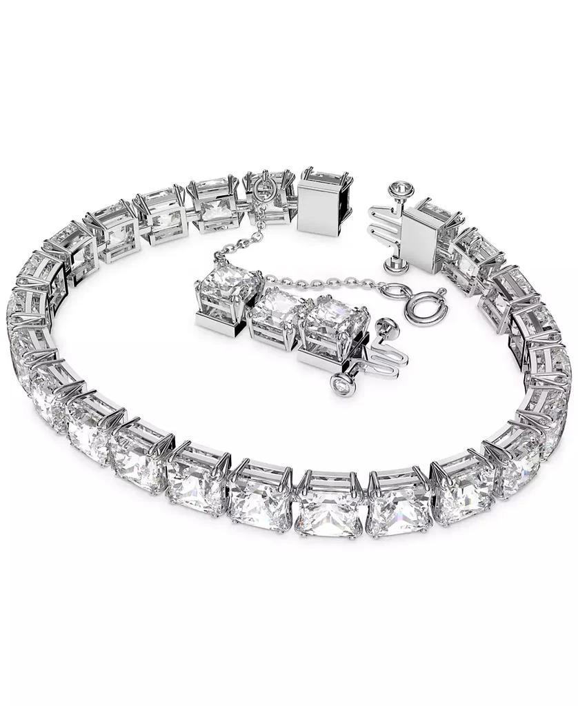 Swarovski Rhodium-Plated Square-Crystal Flex Bracelet 2