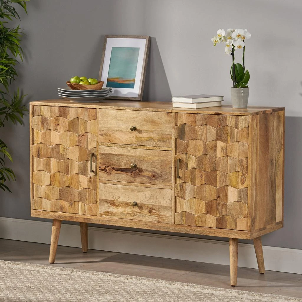 Streamdale Furniture Streamdale 3 DRAWER SIDEBOARD WITH 2 DOOR (KD LEGS) 4
