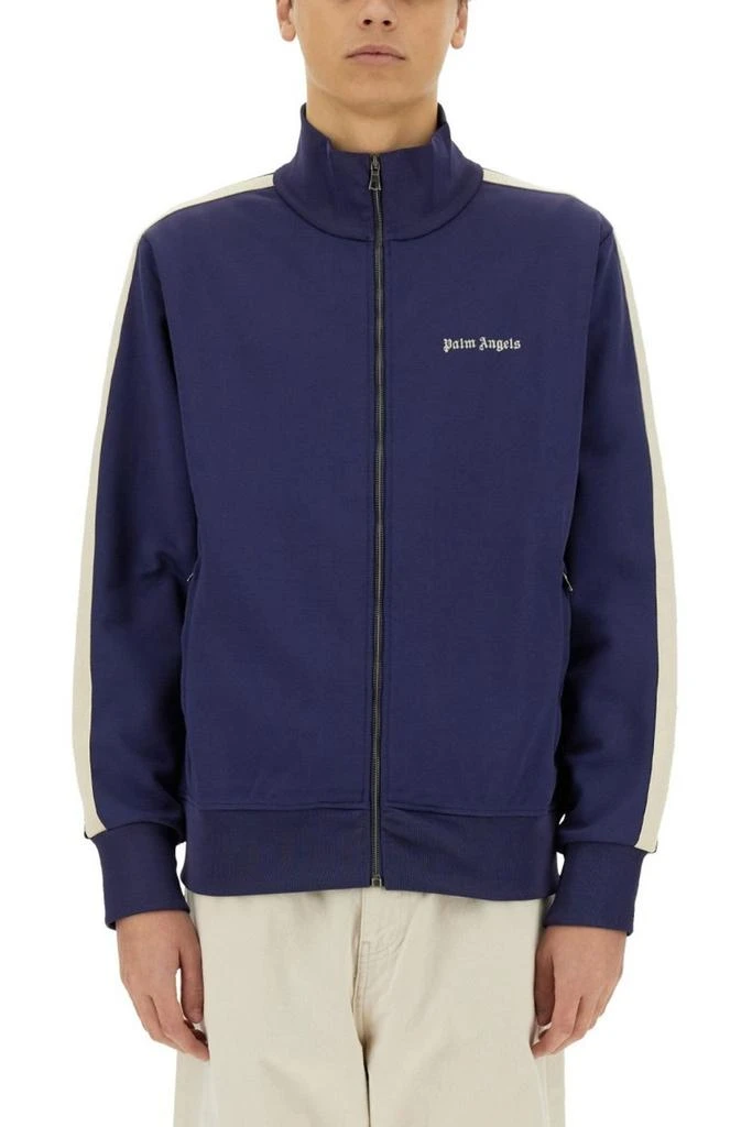 Palm Angels Palm Angels Logo Printed Zipped Track Jacket 1