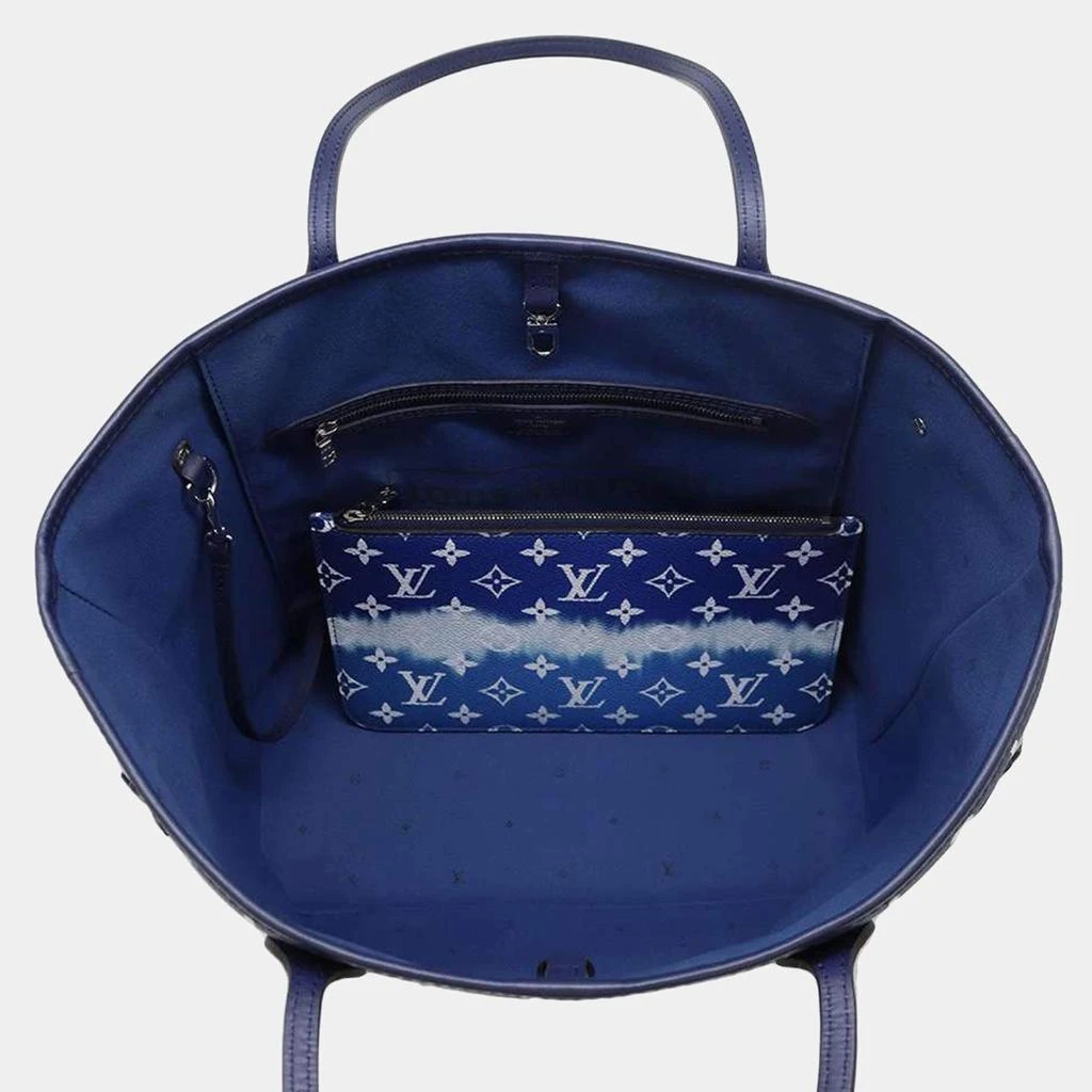 Louis Vuitton Louis Vuitton Blue Coated Canvas MM Neverfull Tote Bag 6
