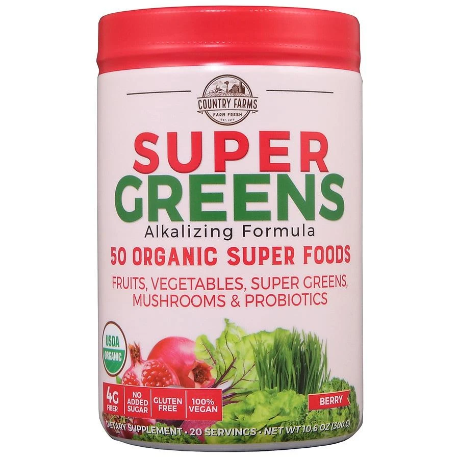 Windmill Health Products Super Greens Powder, Berry Super Food & Berry Blend 1