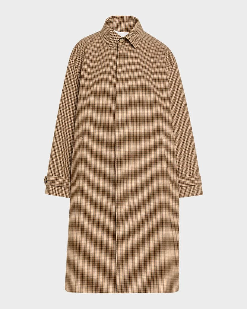 Brandon Maxwell Quinn Houndstooth Single-Breasted Driving Coat