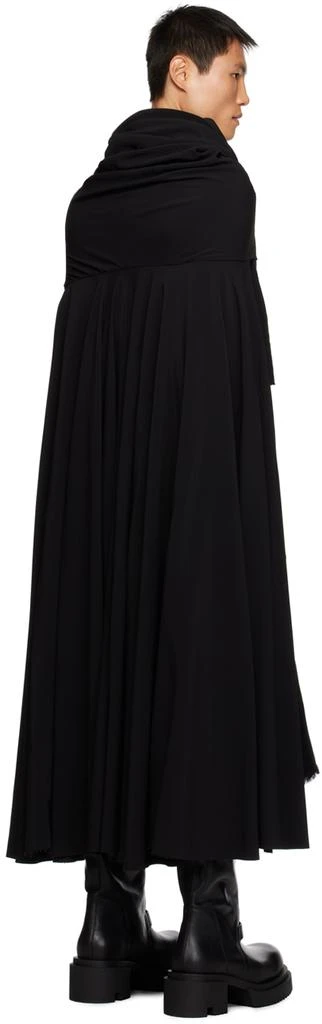 Rick Owens Black Cowl Neck Coat 3