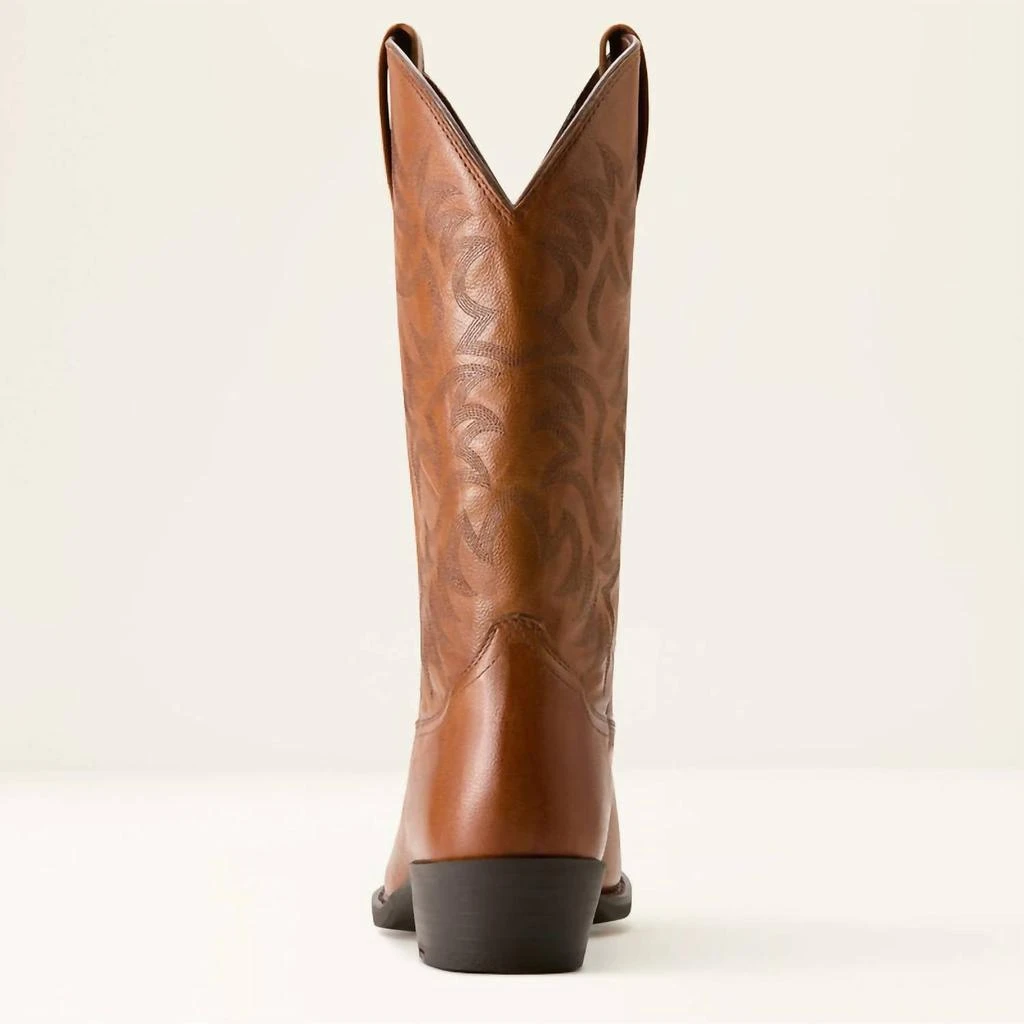 Ariat Men's Heritage R Toe Western Boot In Cognac 3