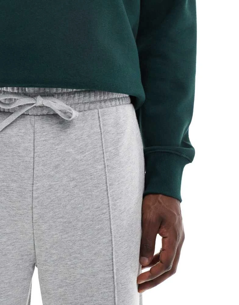 New Look New Look straight leg joggers in grey marl 4