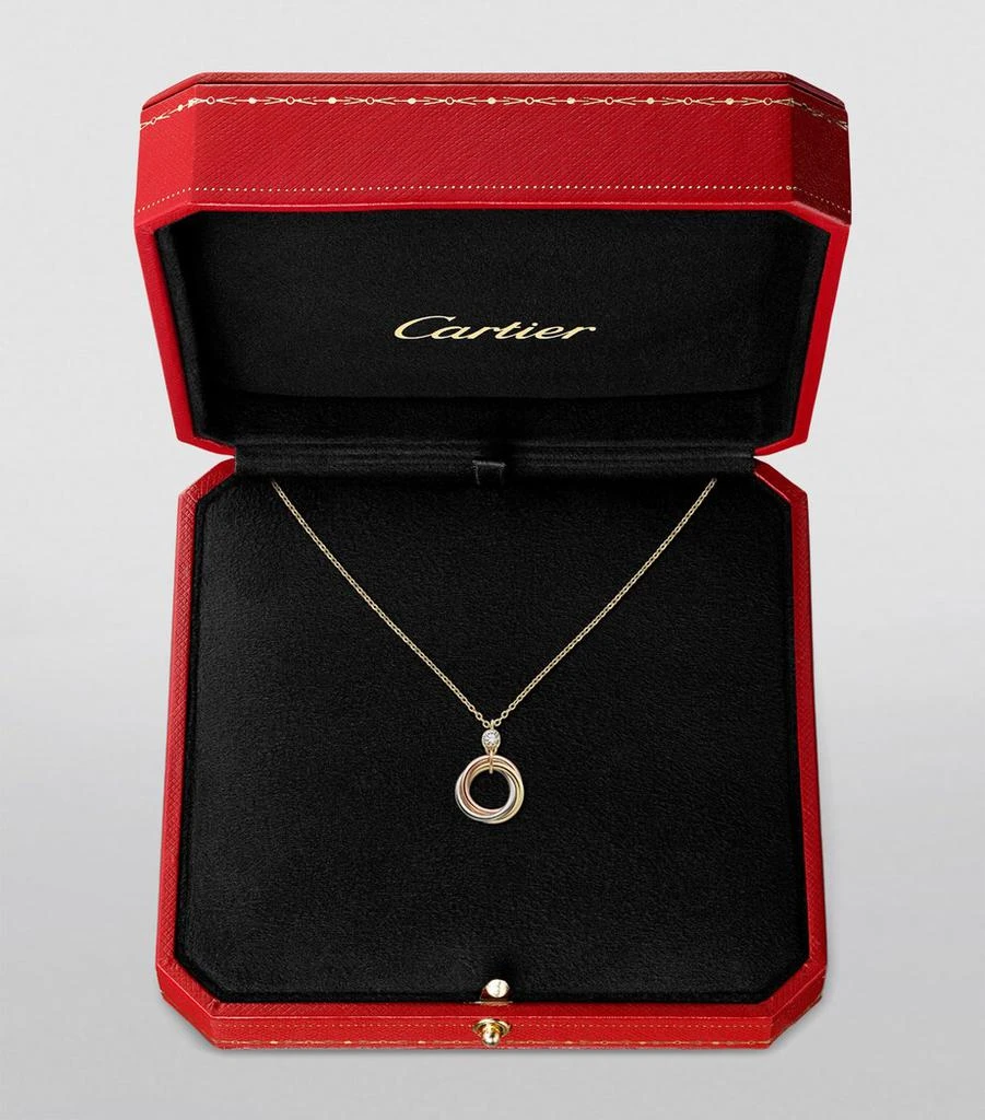 Cartier Mixed Gold and Diamond Trinity Necklace 4
