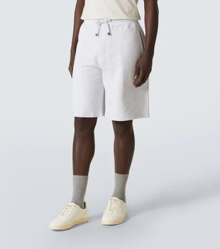 Brunello Cucinelli Cotton-blend jersey shorts 3