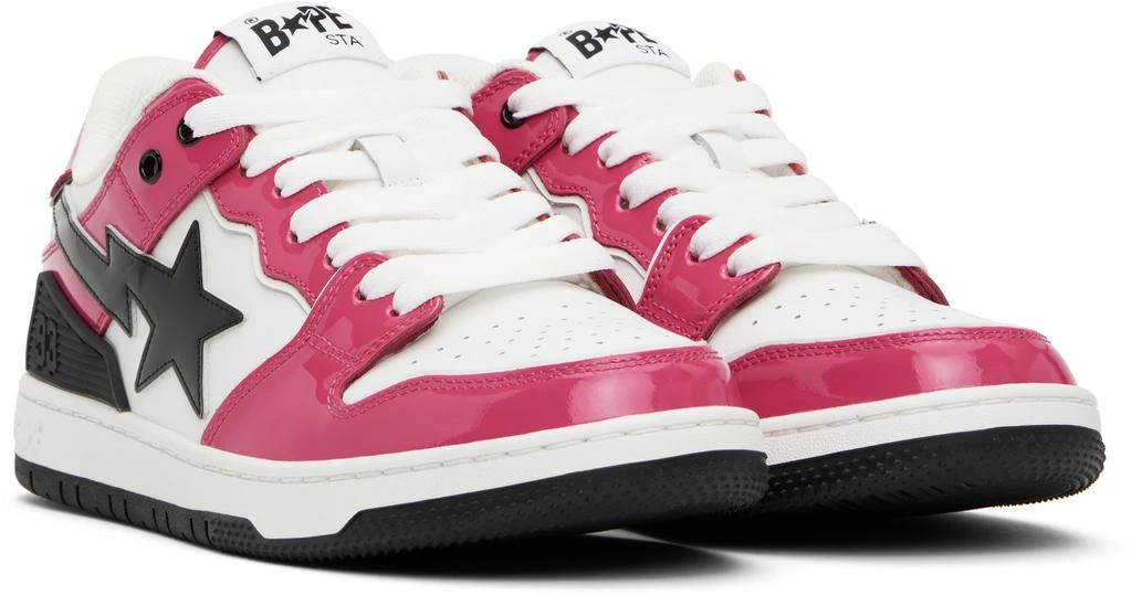 Bape Pink & White Sk8 Sta #2 Sneakers 4