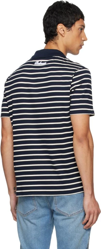 Balmain White 
Navy College Emblem Polo 3