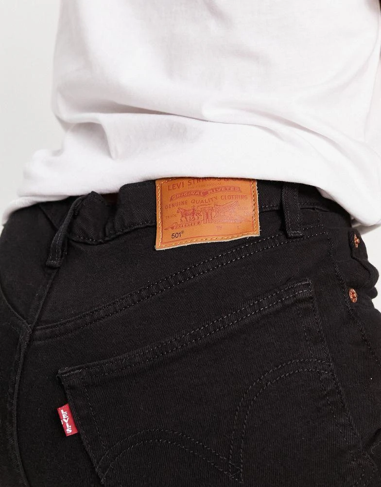 Levi's Levi's 501 straight fit crop jeans in black 2