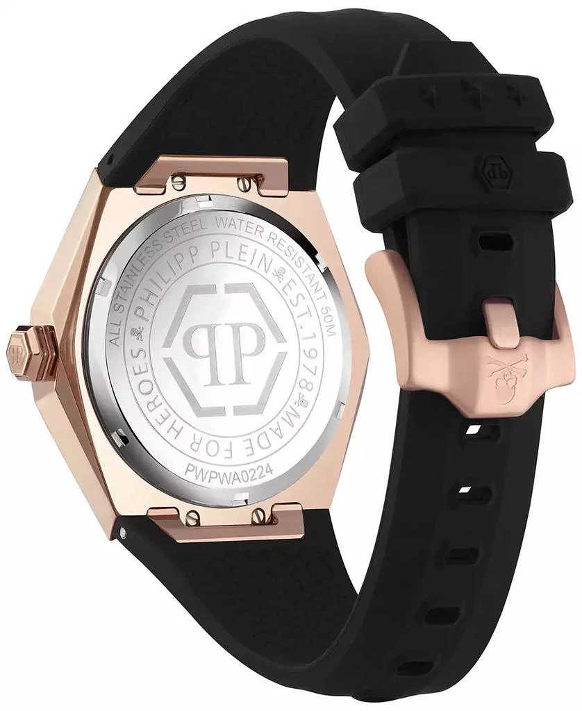 Philipp Plein Men's The Skull Spikes Black Silicone Strap Watch 45mm 3