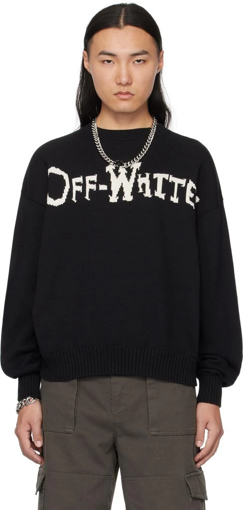 Off-White Black 'Off' Quote Knit Sweater 1