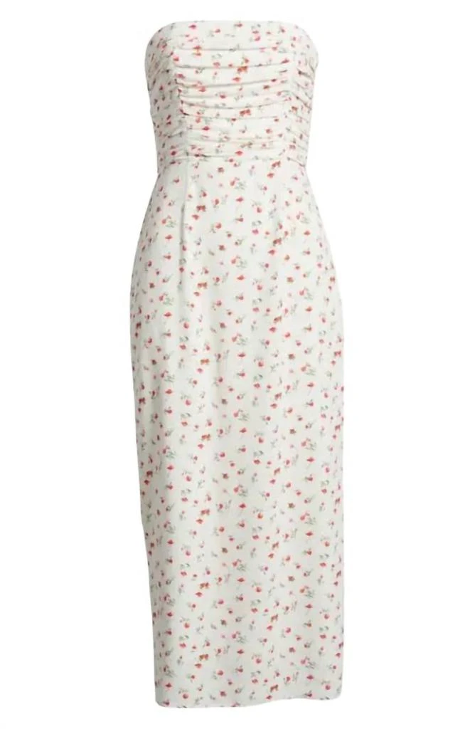 Wayf Wayf - Birdie Ruched Strapless Midi Dress 5