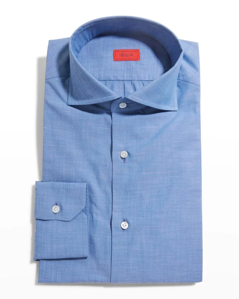 Isaia Men's Chambray Dress Shirt 4