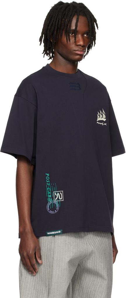 NAMESAKE Navy Sava Oversized Sail T-shirt