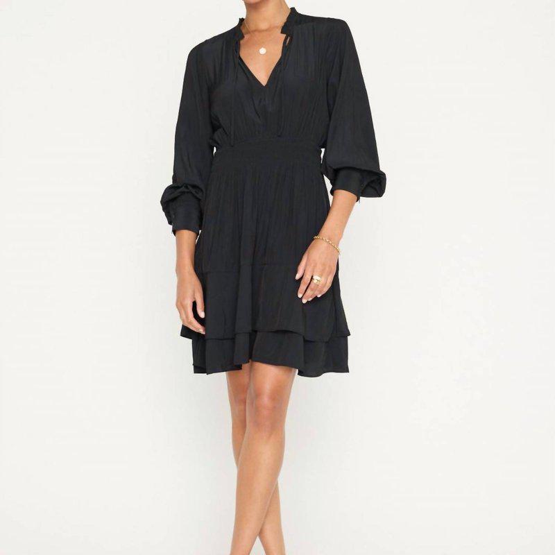 Brochu Walker Olivia Smocked Dress In Black Onyx