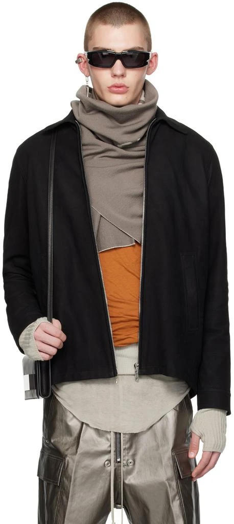 Rick Owens Black Brad Leather Jacket 1