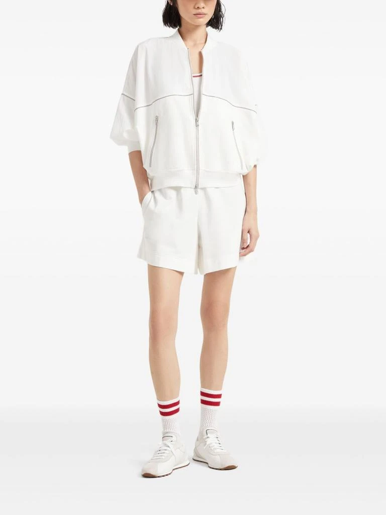 Brunello Cucinelli COTTON TOP WITH SHINY PIPING 3