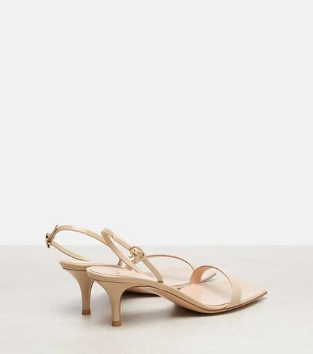 Gianvito Rossi Ribbon patent leather sandals 2