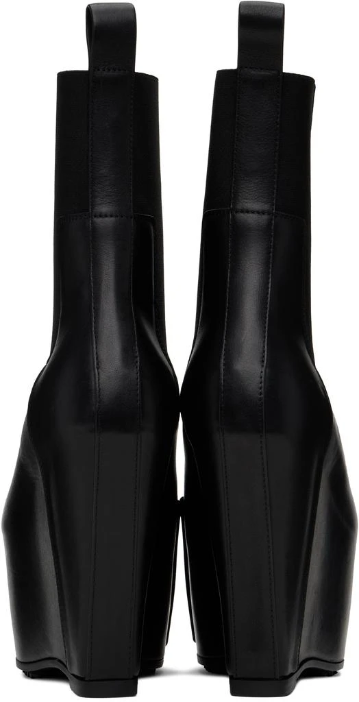 Rick Owens Black Porterville Grilled Wedge Beatle Chelsea Boots 2