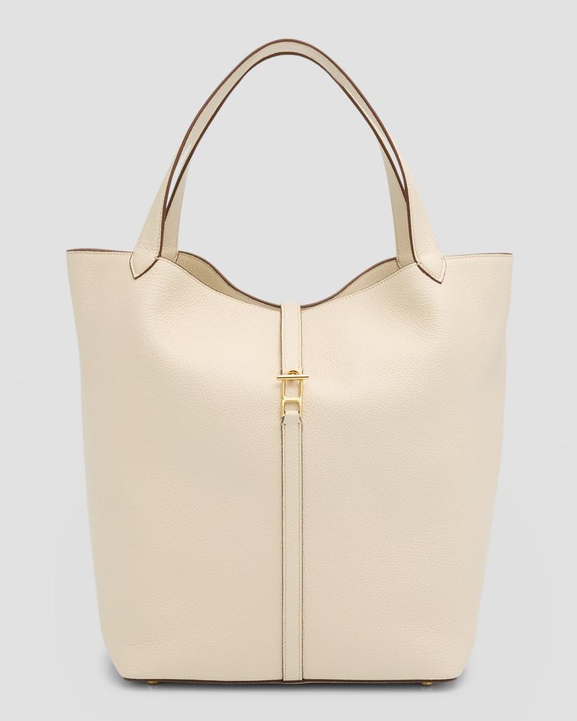 SAVETTE Grain Leather Tote Bag