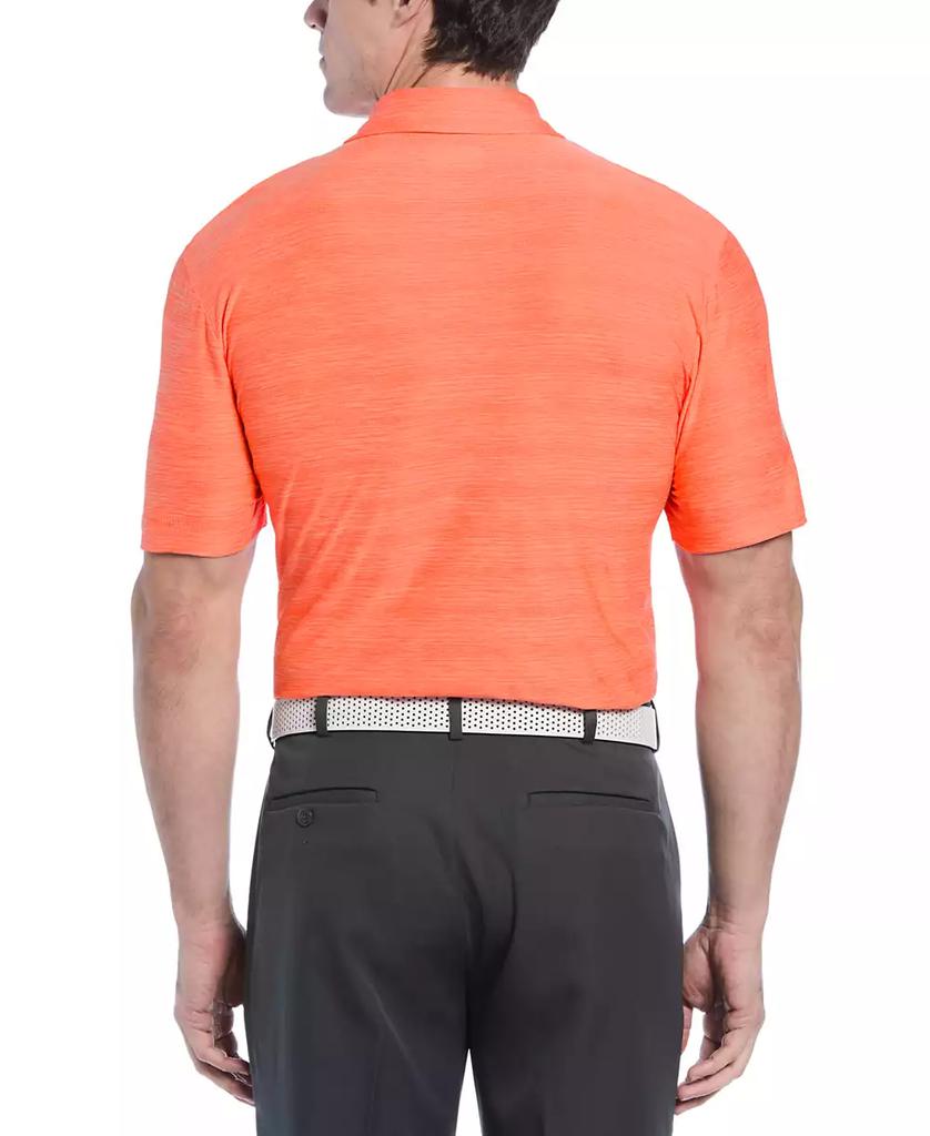 PGA TOUR Men's Jaspe Airflux Short Sleeve Striped Golf Polo Shirt