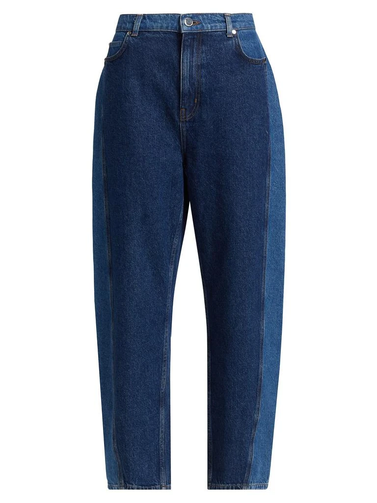 Derek Lam Denise Color Block Barrel Jeans 6