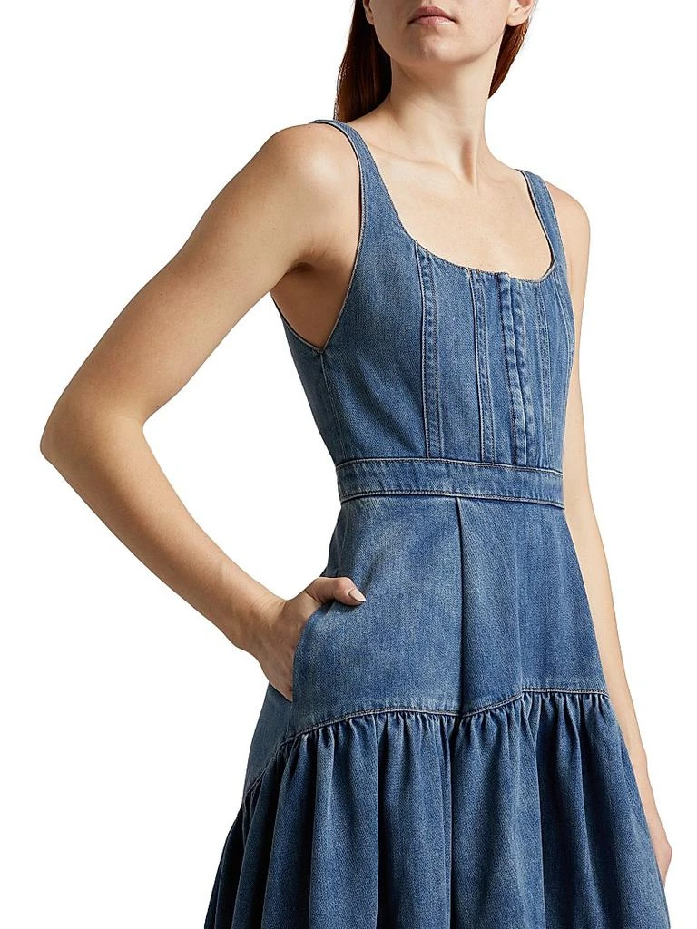 knee length dresses for ladies Fit & flare sleeveless denim dress – Rae Jeans main image 1