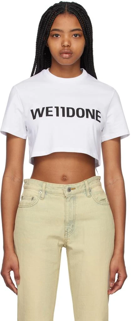 We11done White Cropped T-Shirt 1